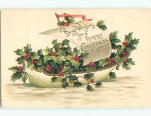 Divided-Back CHRISTMAS SCENE Great Postcard W9458