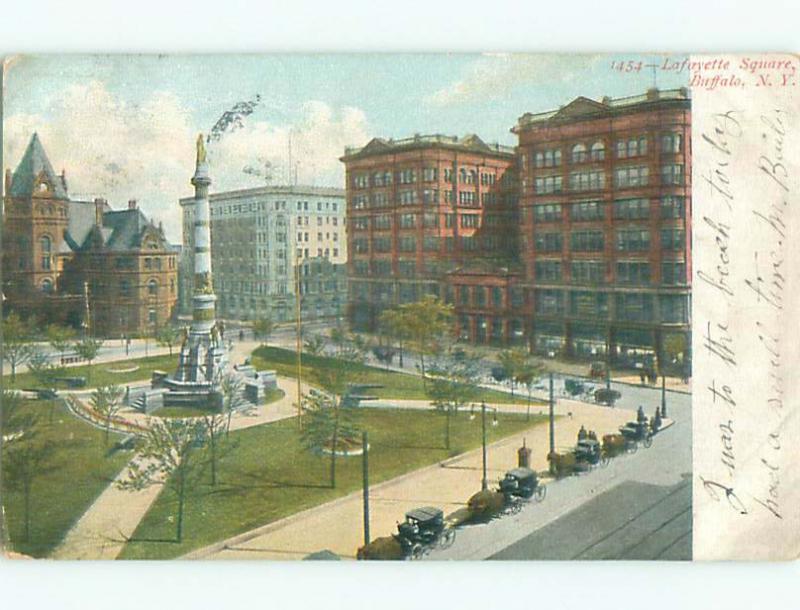 Pre-1907 very early view - LAFAYETTE SQUARE Buffalo New York NY n6155