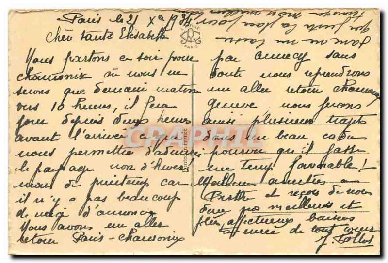 Old Postcard Paris Sacre Coeur in Montmartre