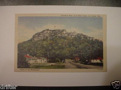 Grandad Bluff from main street La Crosse Wisconsin WI Pos...