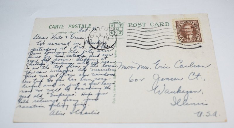 Montcalm's House Quebec Canada Postcard Librairie Garneau