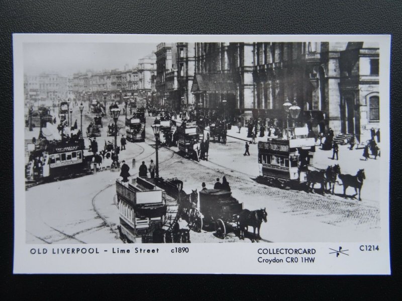 Lancashire LIVERPOOL Lime Street c1890 RP Postcard by Pamlin Repro C1214