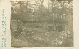 Bois la Petrie 1st Position Trench C-1918 Military WW1 RPPC Photo Postcard 1426