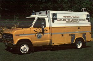 Maryland Rescue Mobile Teaching Lab Truck 1977 Ford Postcard