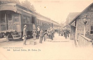 Mt. Gretna Pennsylvania Railroad Station, Undivided Back Vintage Postcard U11322