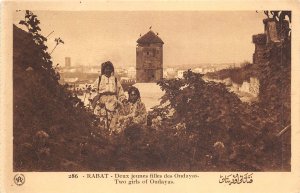 Lot 25 two girls of oudayas  types folklore rabat  morocco