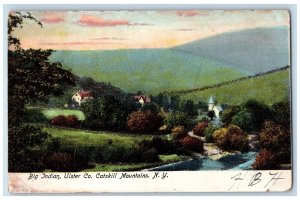1907 Overlooking Big Indian Ulster Catskill Mountain New York Vintage Postcard