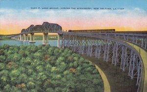 Huey P Long Bridge Across The Mississippi New Orleans Louisiana