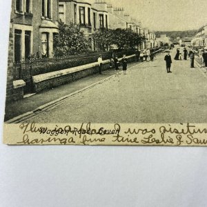 Leven Scotland United Kingdom Waggon Road Women Children Street Houses Postcard 