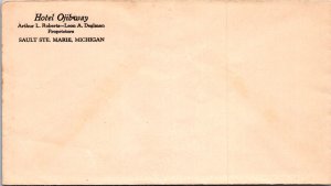 Hotel Ojibway Marie MICH vintage stationery envelope cachet