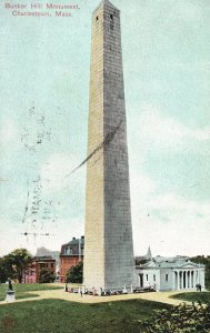 1907 Historic Bunker Hill Monument Charlestown Massachusetts MA Posted Postcard