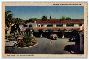 c1910's Post Office Building Cars Palm Springs California CA Vintage Postcard