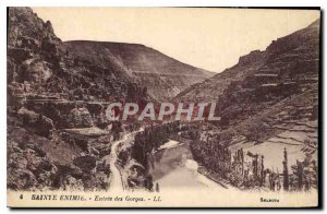 Postcard Old Sainte-Enimie Entree Gorges