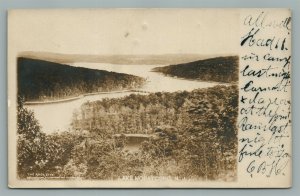 LAKE HOPATCONG NJ THE RIVER STYX ANTIQUE REAL PHOTO POSTCARD RPPC