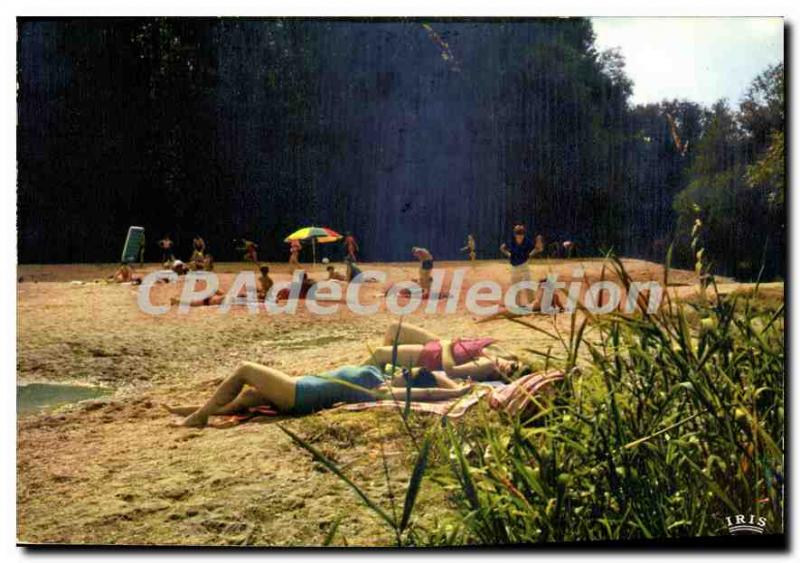 Old Postcard Arcis sur Aube Aube Beach