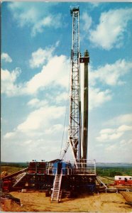 New Type of Oil Drilling Equipment (Fort St. John BC noted on back) Postcard G35