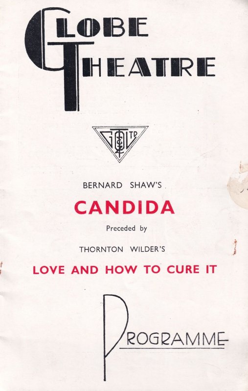 Candida Bernard Shaw Globe Athene Seyler Theatre Programme