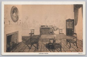 Bardstown Kentucky~My Old Kentucky Home Interior~Dining Room~Vintage Postcard