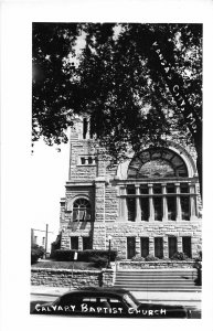 F44/ Kansas City Missouri RPPC Postcard c1950s Calvary Baptist Church