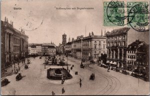 Germany Berlin Schlossplatz mit Begasbrunnen Vintage Postcard C013