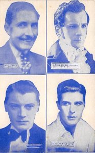 Roy D'Arcy, John Barrymore Ralph Forbes George Lewis View Postcard Backing 