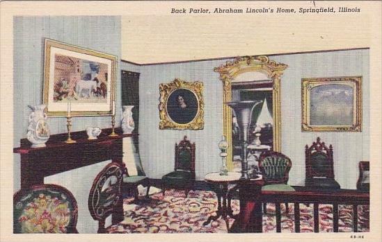 Back Parlor Sbraham Lincolns Home Springfield Illinois