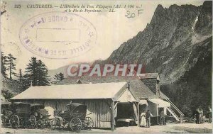Old Postcard Cauterets Hotellerie du Pont of Spain (Alt 1496 m) and Pico Peyr...