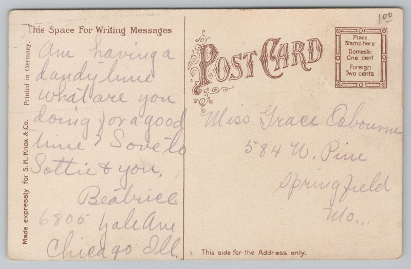 Chicago Illinois~Jackson Park Boat House~Yacht Club~Harbor~Vintage Postcard 