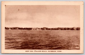 Chalker Beach West End Saybrook Connecticut CT UNP WB Postcard N1