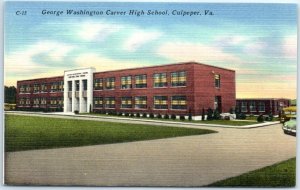 Postcard - George Washington Carver High School - Culpeper, Virginia