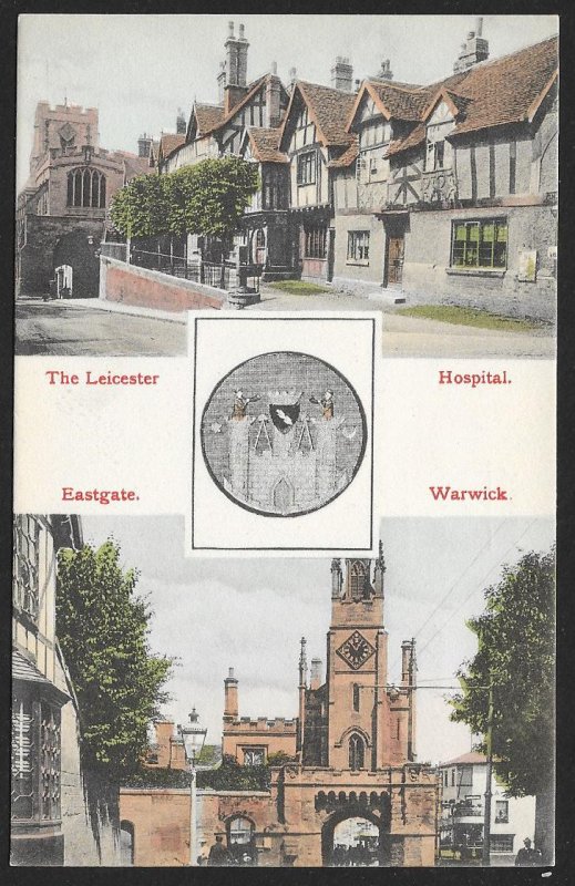 Scenes in Leicester & Warwick ENGLAND Unused c1910s