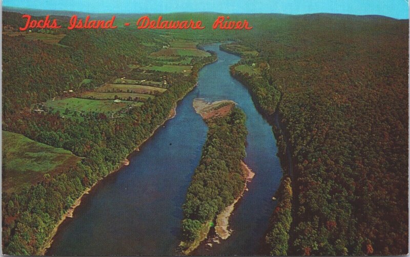 USA Tocks Island Delaware River Pocono Mountains PA Chrome Postcard 05.15