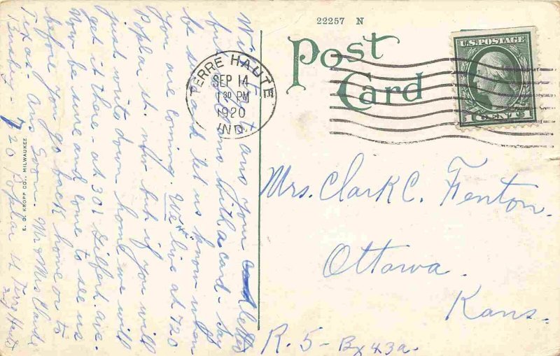 Worrell Hospital Rochester Minnesota 1920 postcard