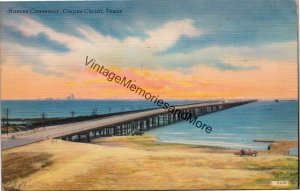 Nueces Causeway Corpus Christi Texas Postcard PC320