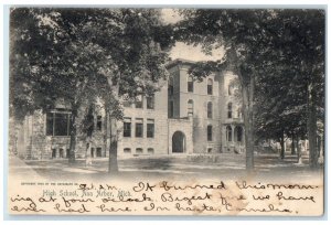 1905 High School Exterior Building Ann Arbor Michigan Vintage Antique Postcard