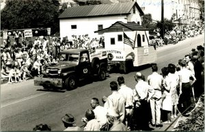 Vtg Postcard RPPC 1963 Schaefferstown, PA Bicentenntial Parade Lions Club Float