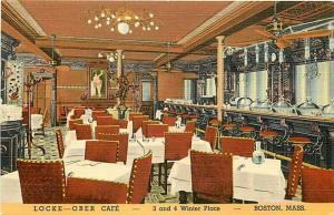 MA, Boston, Massachusetts, Locke-Ober Cafe, Curteich No. 8A-H2844