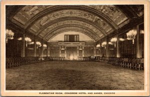 Florentine Room, Congress Hotel and Annex, Chicago IL Vintage Postcard Q74