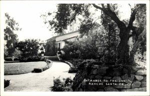 Rancho Santa Fe California CA Entrance to The Inn Real Photo Vintage Postcard