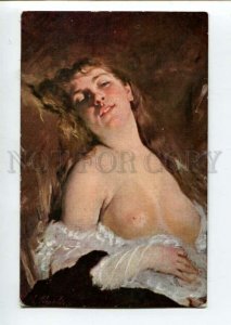 3107530 Semi-NUDE Lady by CHAPLIN Style ASTI vintage color PC