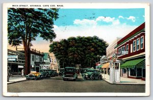Cape Cod Massachusetts~Main Street~Hyannis~Western Union~Phone Booth~1956 PC