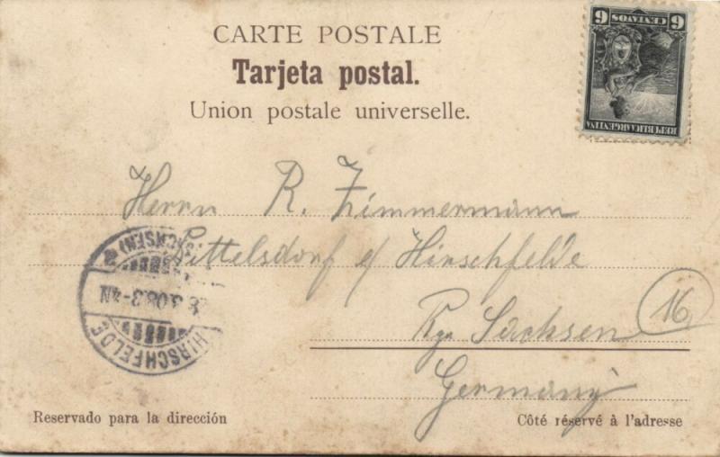 argentina, ROSARIO DE SANTA FÉ, Iglesia Matriz (1908) Stamp