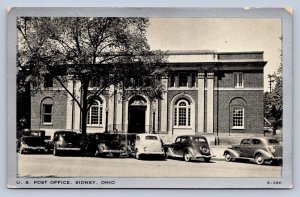 K5/ Sidney Ohio Postcard c1940s U.S. Post Office Building  396