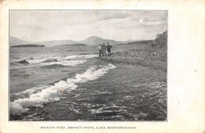 Lake Memphremagog Brooks Point Rolling Surf Scenic View Vintage Postcard AA74480