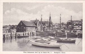 Massachusetts Rockport Five Fishermen Tied Up At Motif No 1 Albertype