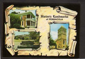 FL Landmarks Pensacola Florida Postcard Clara Barkley Dorr House Fort FT Pickens