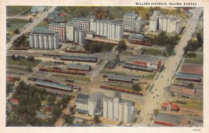 J85/ Salina Kansas Postcard c1910 Milling District Mills 170