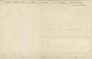 Postcard RPPC C-1910 Eastern European  Military Soldiers rifles 23-12445