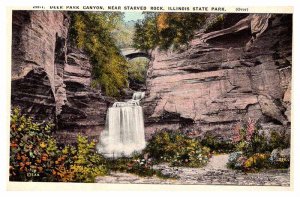 Postcard NATURE SCENE Starved Rock Illinois IL AU9511