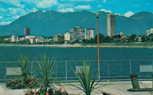 Canada Vancouver B.C English Bay Skyline Vintage Postcard 07.58